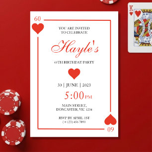 Invitation Anniversaire 60 ans Casino Queen of Hea