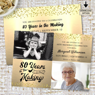 Invitation Anniversaire 80 ans dans la fabrication de la phot