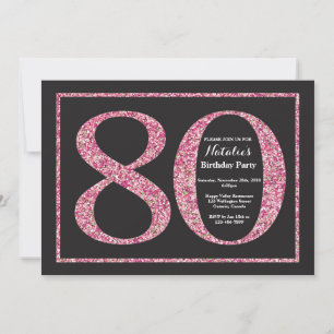 Invitation Anniversaire 80 Ans Tableau Noir Paille