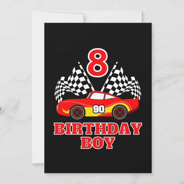 Invitation Anniversaire 8 ans (Devant)