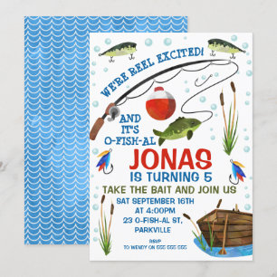 Invitation Anniversaire À La Pêche Ou À La Pêche