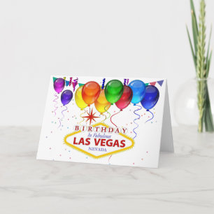 Invitation Anniversaire à Las Vegas Card