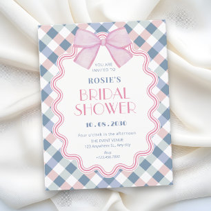 Invitation Anniversaire à ruban gingham