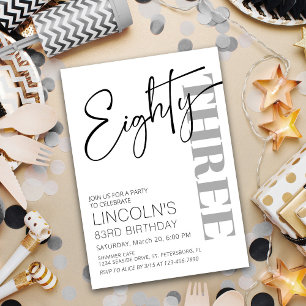 Invitation Anniversaire adulte 81 82 83 84 85 86 87 88 89