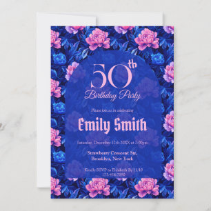Invitation Anniversaire Adulte Fantastique de Pivoines Unique