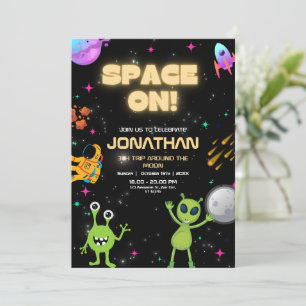 Invitation Anniversaire Alien Hors de ce Monde Alien Espace U