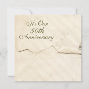 Invitation Anniversaire antique