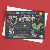 Anniversaire Avengers Tableau Noir