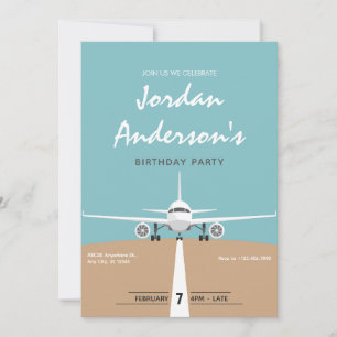 Invitation Anniversaire avion