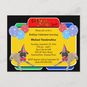 Invitation Anniversaire Barker de carlin