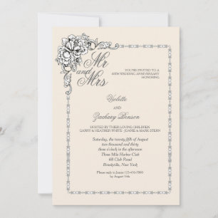 Invitation anniversaire Baroque Beauté