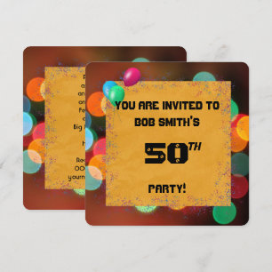 Invitation Anniversaire Bash