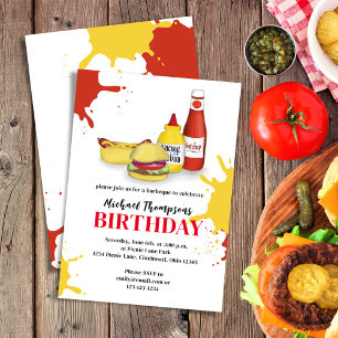 Invitation Anniversaire BBQ été fête personnalisée