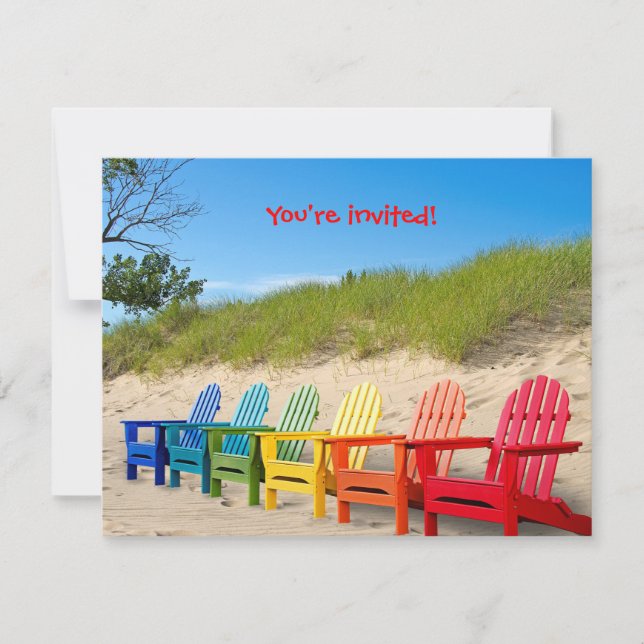 Invitation Anniversaire Beach Party (Devant)