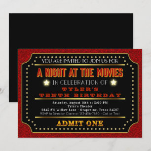 Invitation Anniversaire Billet de Cinéma