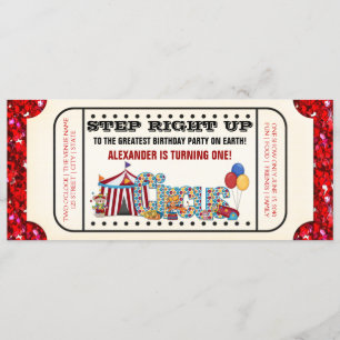 Invitation Anniversaire Billet de Cirque