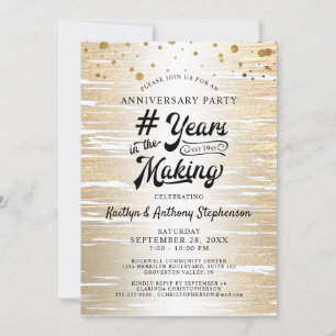 Invitation Anniversaire Black Gold # ANNÉES DE CRÉATION