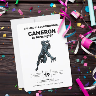 Invitation Anniversaire Black Panther