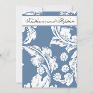 Invitation anniversaire bleu et blanc