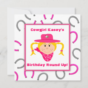Invitation Anniversaire blond de fille de partie de la