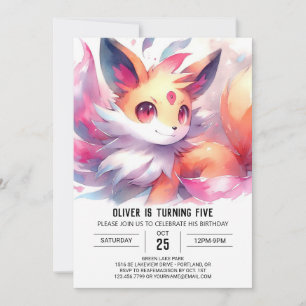 Invitation Anniversaire Bohème Digital Fox