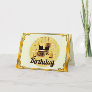 Invitation Anniversaire Cadre Doré