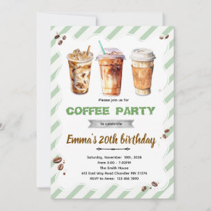 Invitation Anniversaire Café