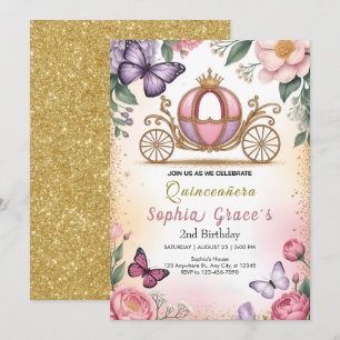 Invitation Anniversaire Carrosse Princesse