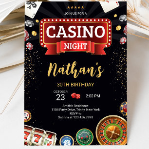 Invitation Anniversaire Casino