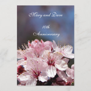 invitation anniversaire cerisier fleurir arbre