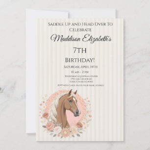 Invitation Anniversaire Cheval