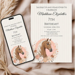 Invitation Anniversaire Cheval