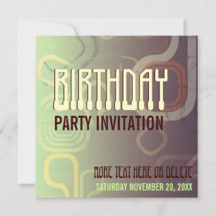 Invitation anniversaire Choc Mint Retro Electro Pa