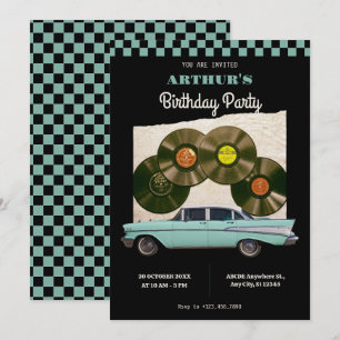 Invitation Anniversaire classique de la voiture