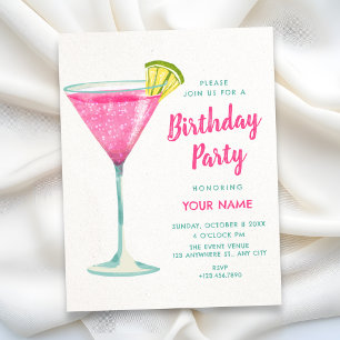 Invitation Anniversaire cocktail