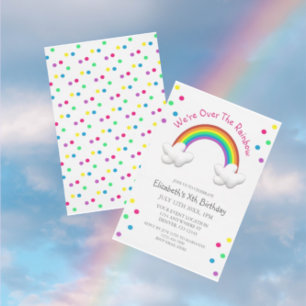 Invitation Anniversaire coloré arc-en-ciel