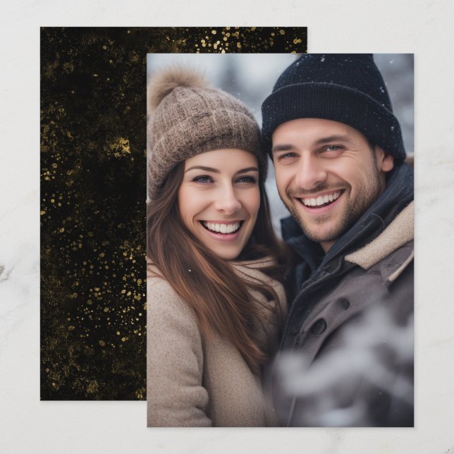 Invitation Anniversaire complet du Mariage photo pour Vellum (Devant / Derrière)