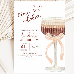 Invitation Anniversaire Coquette Martini