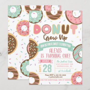 Invitation Anniversaire Croissance De Donut