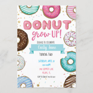 Invitation Anniversaire Croissance De Donut