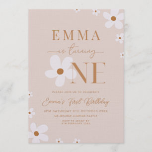 Invitation anniversaire Daisy modèle éditable
