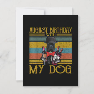 Invitation Anniversaire d'août avec mon chien Cane Corso 2020