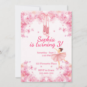 Invitation Anniversaire de Ballerine