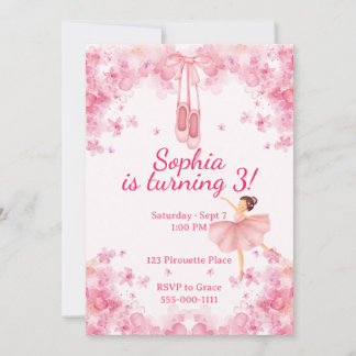 Invitation Anniversaire de Ballerine