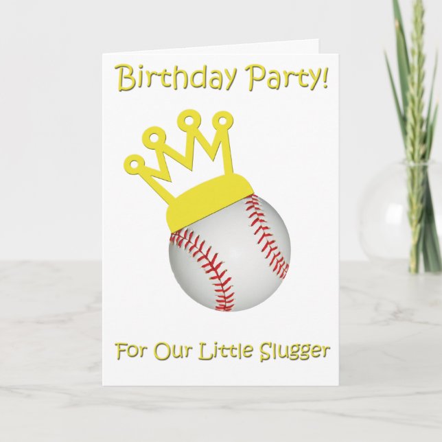 Invitation Anniversaire de base-ball (Devant)