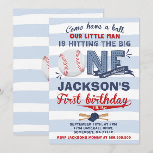 Invitation Anniversaire de base-ball d'invitation