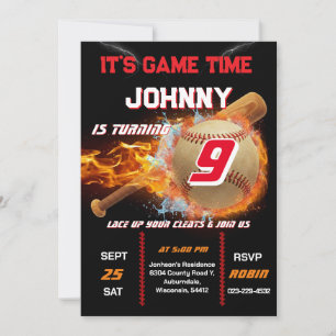 Invitation anniversaire de baseball modifiable