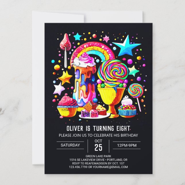 Invitation Anniversaire de Boho Lollipop (Devant)