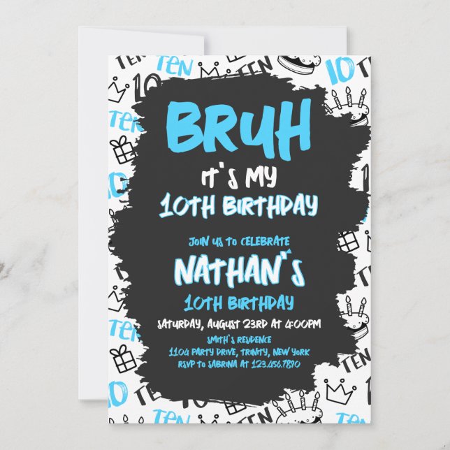 Invitation Anniversaire de Bruh (Devant)