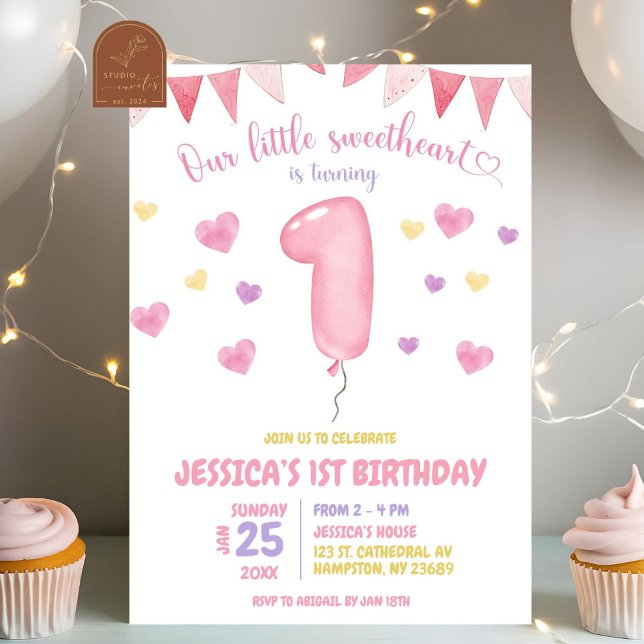 Invitation Anniversaire de chéri qui a un an (Créateur téléchargé)
